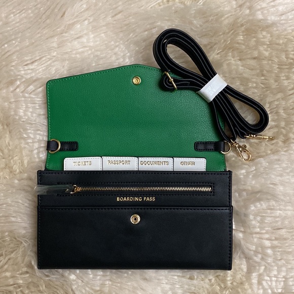 New Aldo Black Sequin Clutch Wallet - Picture 3 of 4